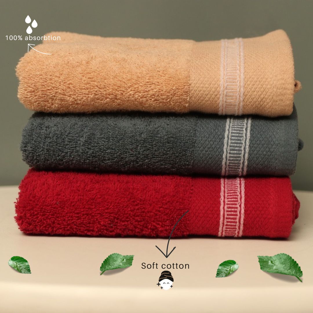 Three colours update 100% cotton towel limited edition