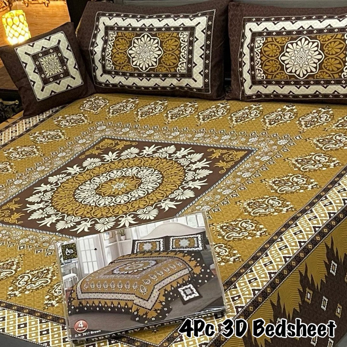 4Pc 3D Panel Bedsheet🔥|  New variety stock