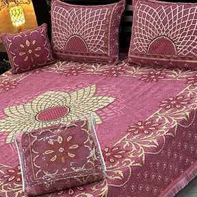 4Pc Velvet Jaquard Bedsheet | King Size