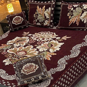 4Pc Velvet Jaquard Bedsheet | King Size