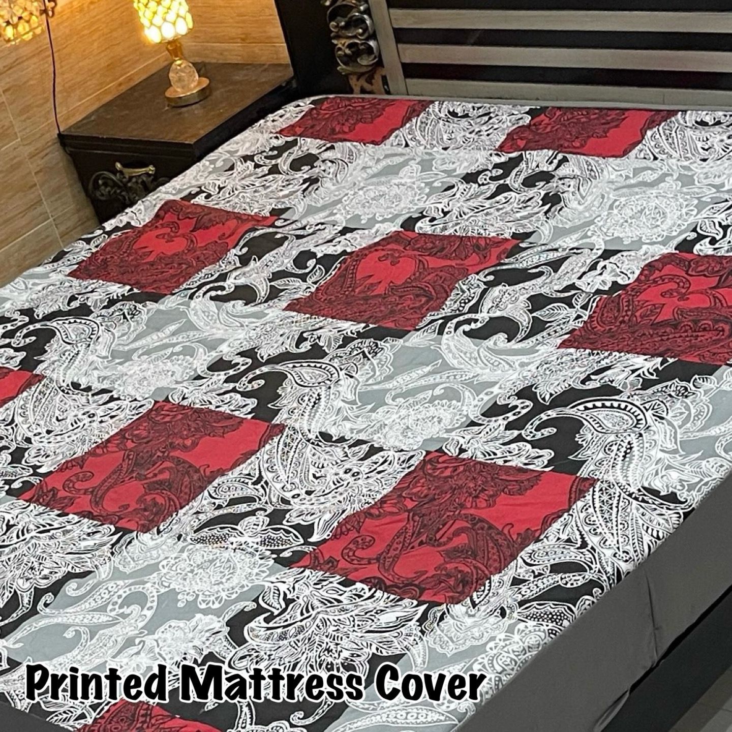 Printed Water Proof Matress Safegaurd  | King Size Double Bed