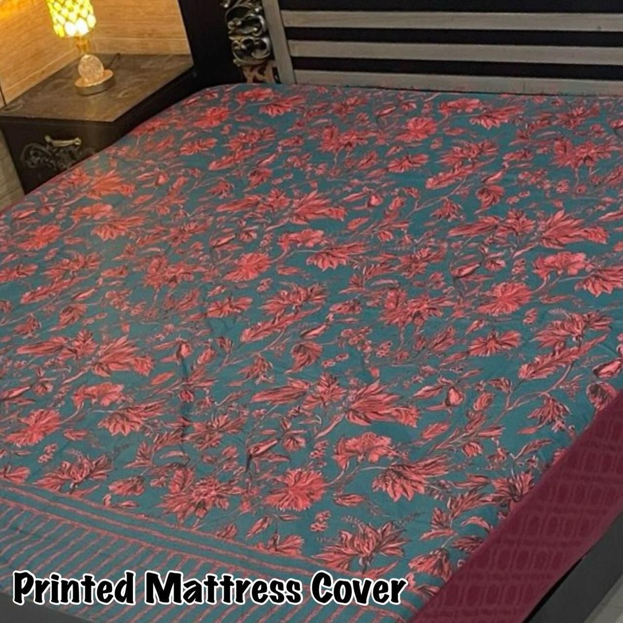 Printed Water Proof Matress Safegaurd  | King Size Double Bed