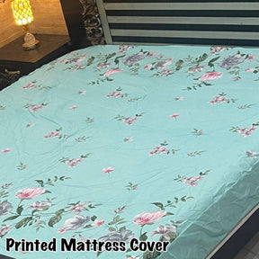 Printed Water Proof Matress Safegaurd  | King Size Double Bed