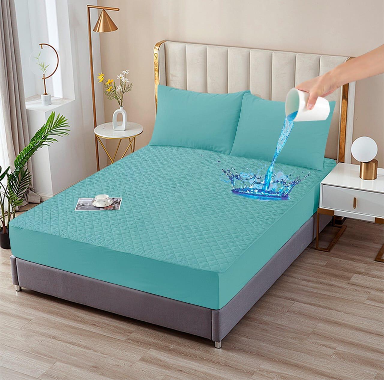 Quilted Waterproof Mattress Fitted covers | 💯% Waterproof Mattress Protector Bedsheet