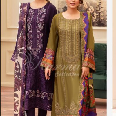 New karma collection winter fabric embroidered shirt