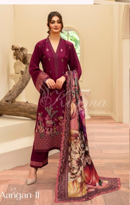New karma collection winter fabric embroidered shirt - Image 3