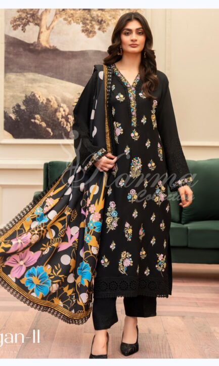 New karma collection winter fabric embroidered shirt - Image 6