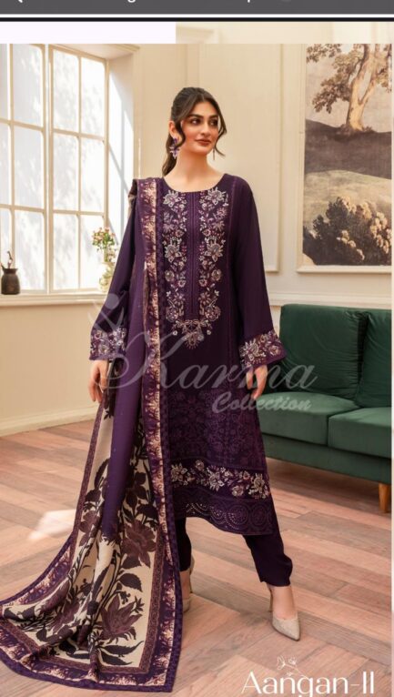 New karma collection winter fabric embroidered shirt - Image 7