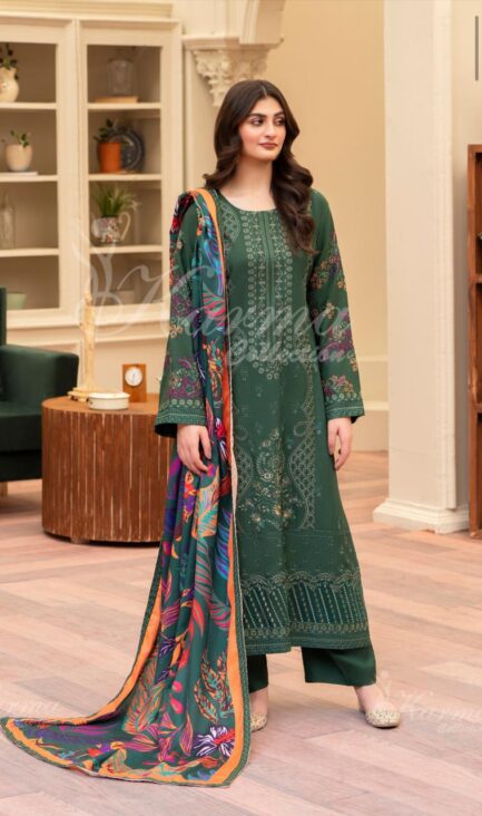 New karma collection winter fabric embroidered shirt - Image 9