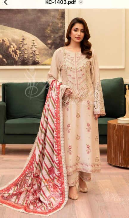 New karma collection winter fabric embroidered shirt - Image 13