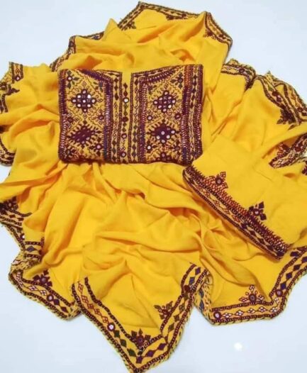Linen Stuff  Fancy Balochi Handmade Bareekh Needle Work 3pc Dresses 🧵 - Image 6