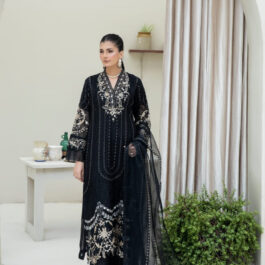 chiffon fully sequence embroidered +heavy boring embroidered shirt