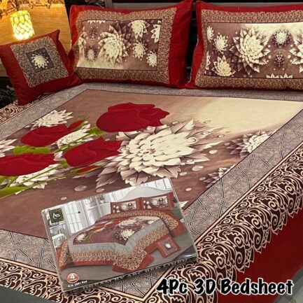 4Pc 3D Panel Bedsheet🔥|  New variety stock - Image 7