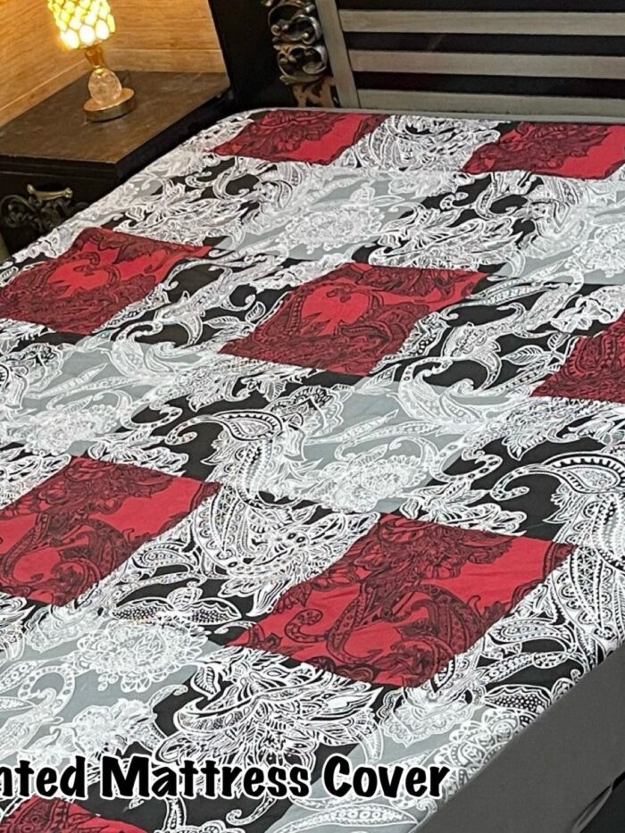 Printed Water Proof Matress Safegaurd  | King Size Double Bed