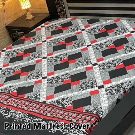 Printed Water Proof Matress Safegaurd  | King Size Double Bed - Image 4