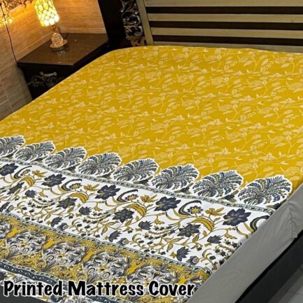 Printed Water Proof Matress Safegaurd  | King Size Double Bed - Image 22
