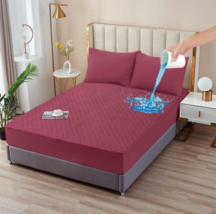 Quilted Waterproof Mattress Fitted covers | 💯% Waterproof Mattress Protector Bedsheet - Image 3