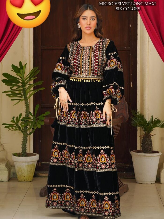 Velvet 11000 micro velvet Pathani maxi