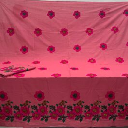 Gulab imbriodad bed sheet