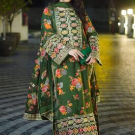 3 piece Silk Sequin embroidery