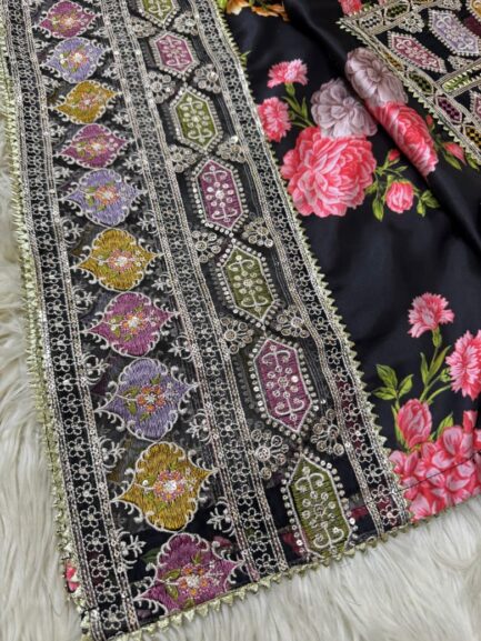 3 piece Silk Sequin embroidery - Image 8