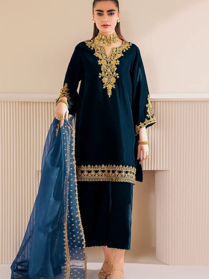 Handmade neckline front back Embroidery