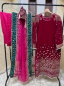 Fully Sequins Embroidery Shirt Embellished with fancy laces