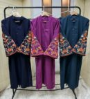 Multi Embroidery long lenght Shirt Embellished with buttons