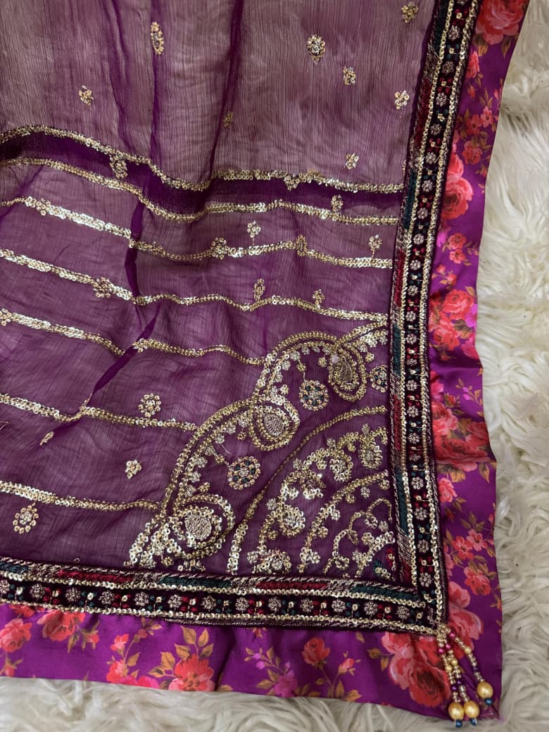 9000 micro Valvet shirt(soft valvet) Embellished with tussles - Image 4